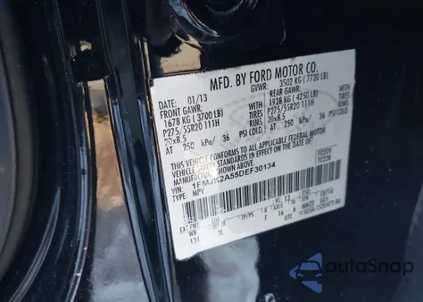 2013 Ford Expedition El Limited из США, поврежденный, VIN 1FMJK2A55DEF30134